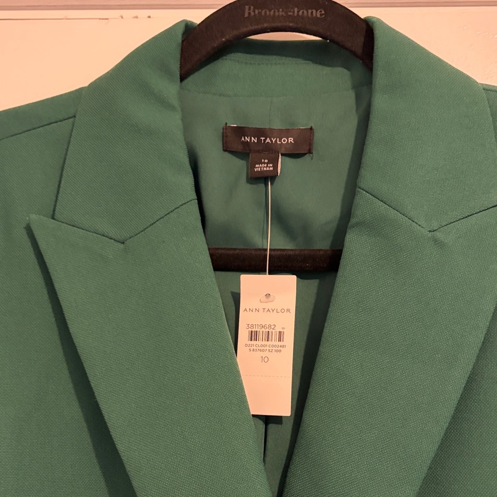 Ann Taylor Teal Double-Breasted Blazer - Picture 2 of 5